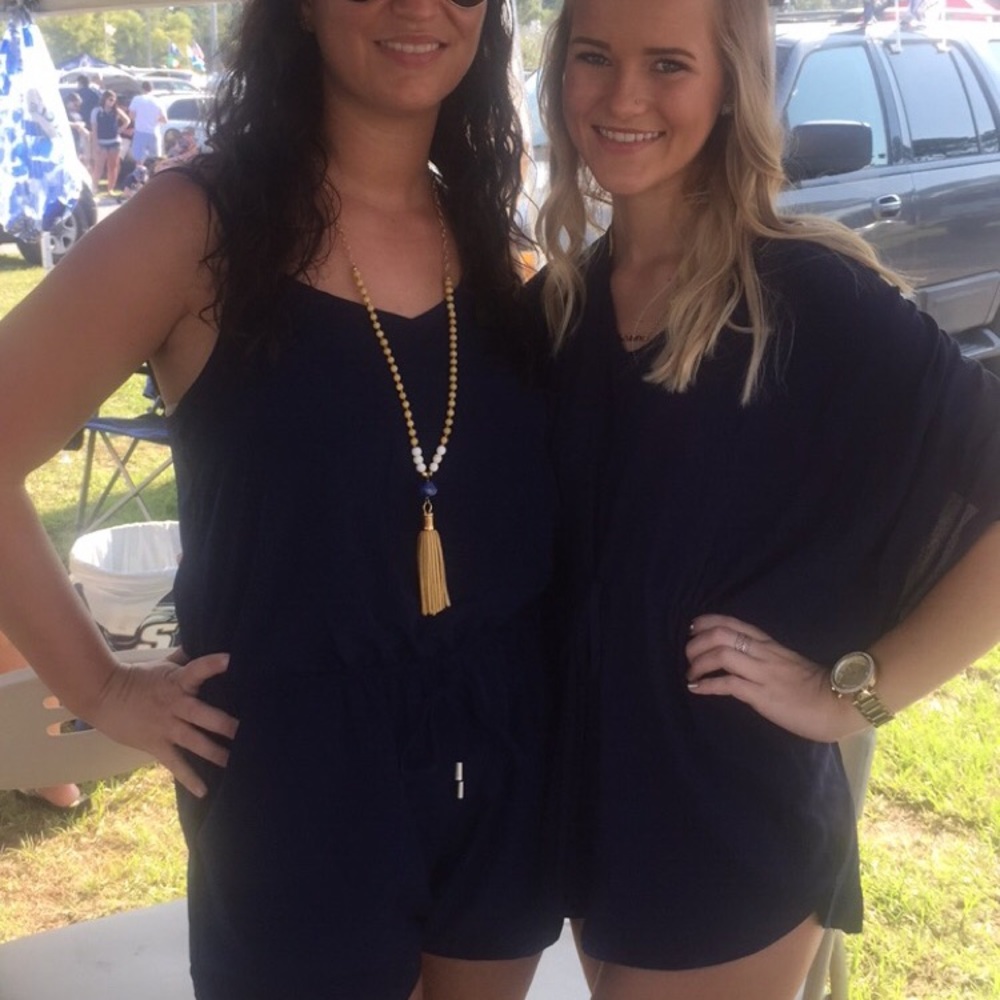 Navy Romper